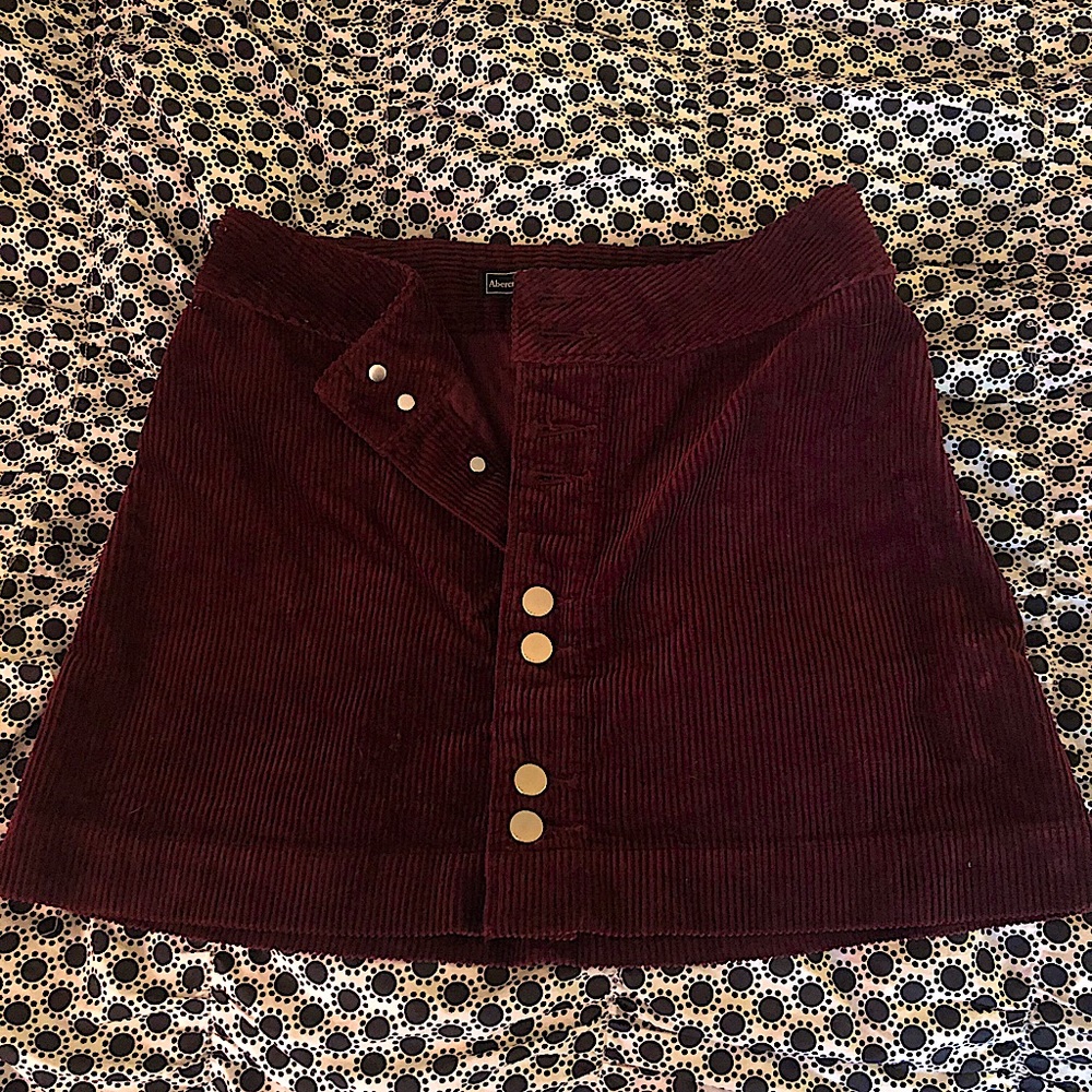 A&F Corduroy Skirt Red